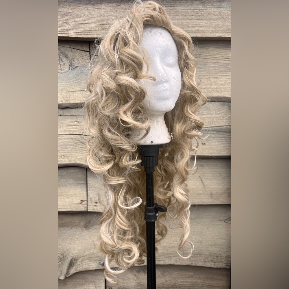 Blonde Highlighted Curly Hair Wig/Hair Piece